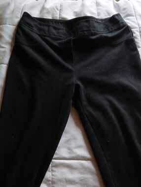 Rebecca Malone Black Womens Stretch Pull-On Pants